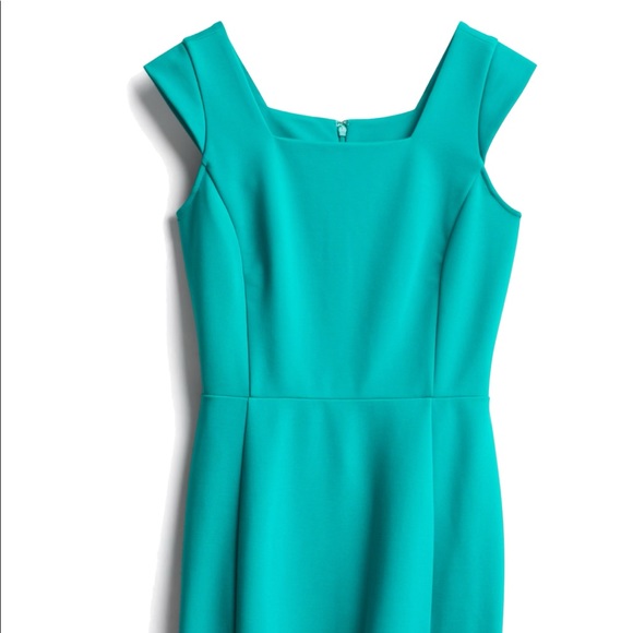 Riona Ponte Knit Dress (teal; size small) - Picture 2 of 6